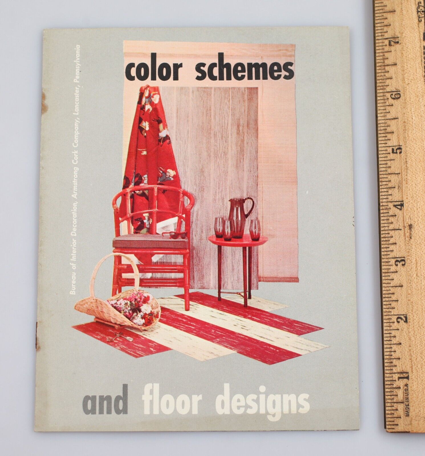 1957 MCM Decorating Booklet Color Schemes and Floor Designs Armstrong Cork Co.