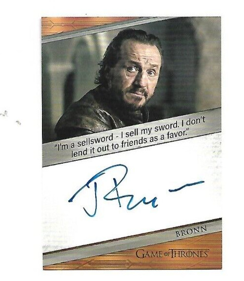 Game of Thrones Art & Images Jerome Flynn as Bronn Autograph