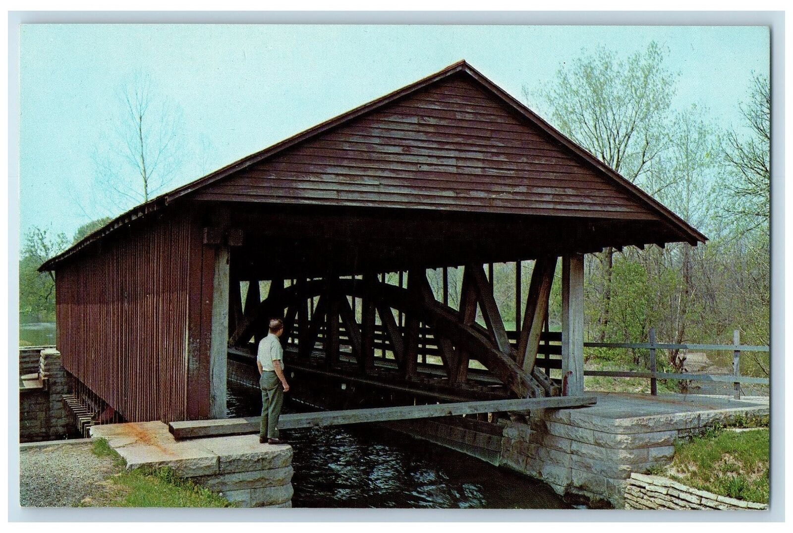 c1960's Duck Creek Aqueduct Martinsville Indiana IN Unposted Postcard