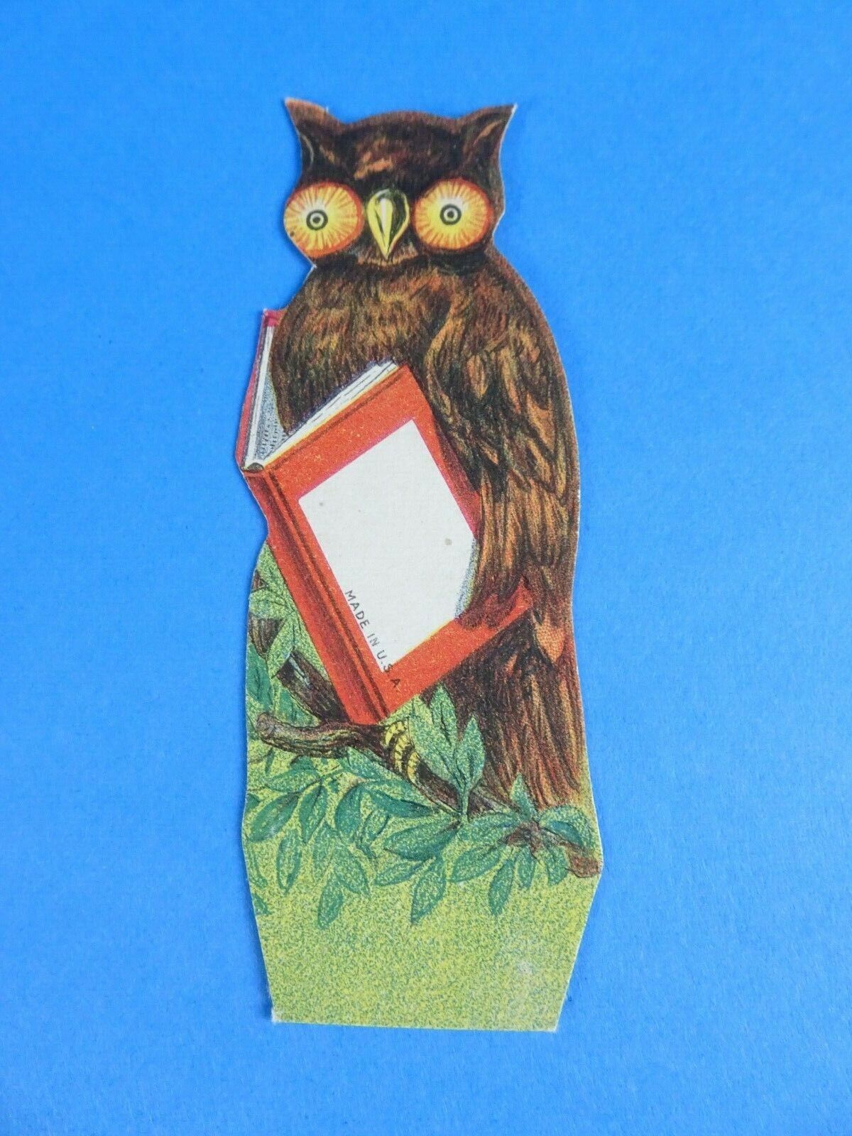 Vintage Halloween 1920s Place Card Hoot Owl. MINT   SC29