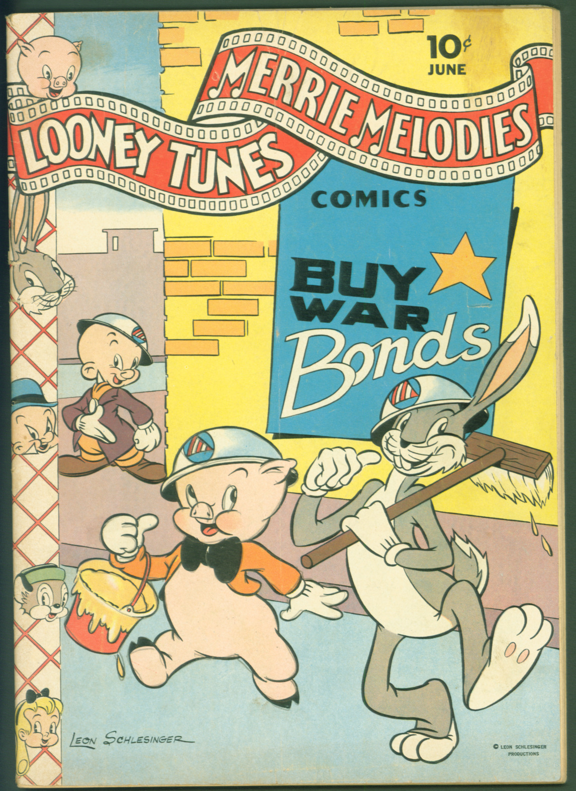 Looney Tunes and Merrie Melodies 20 GD Golden Age Dell Comics  War Bonds Cover