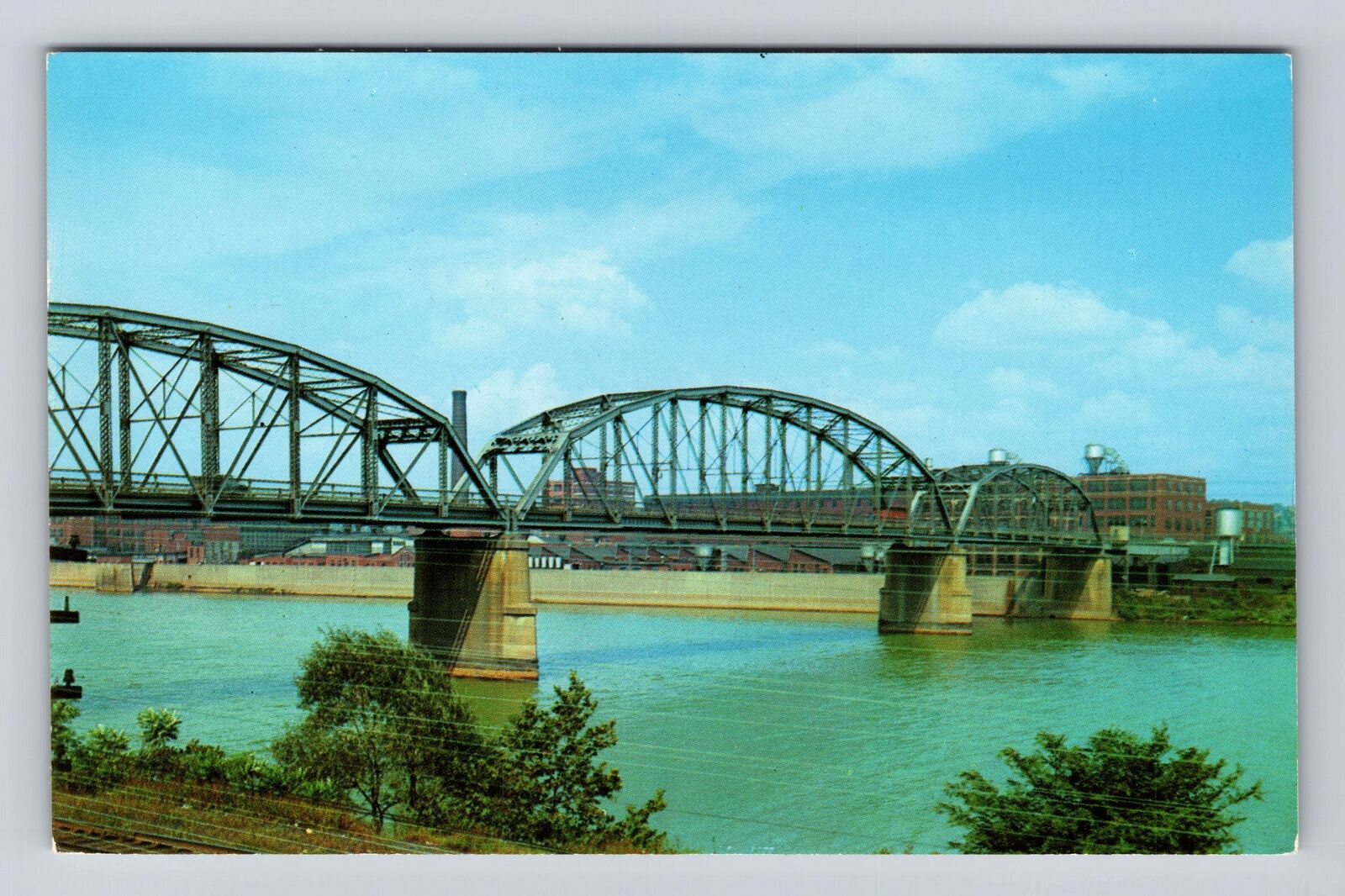 New Kensington PA-Pennsylvania, Allegheny River Span, Vintage Souvenir Postcard