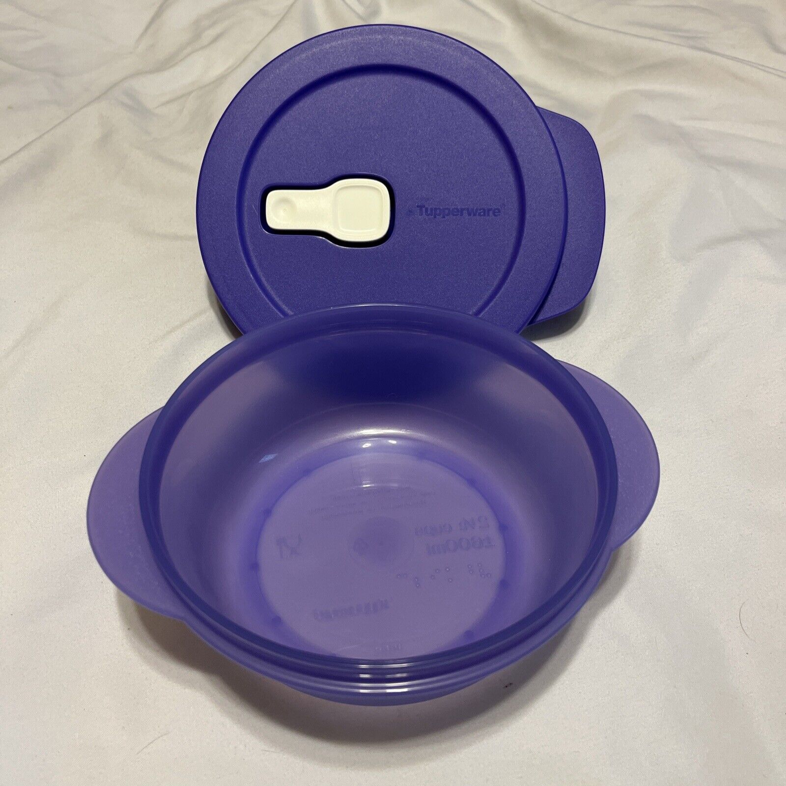Tupperware Round Crystalwave Microwave Bowl 2.5 Cup 600ml NEW Purple