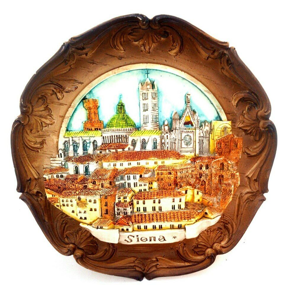 Siena, Italy Souvenir 3-D Wall Plaque, Made in Italy