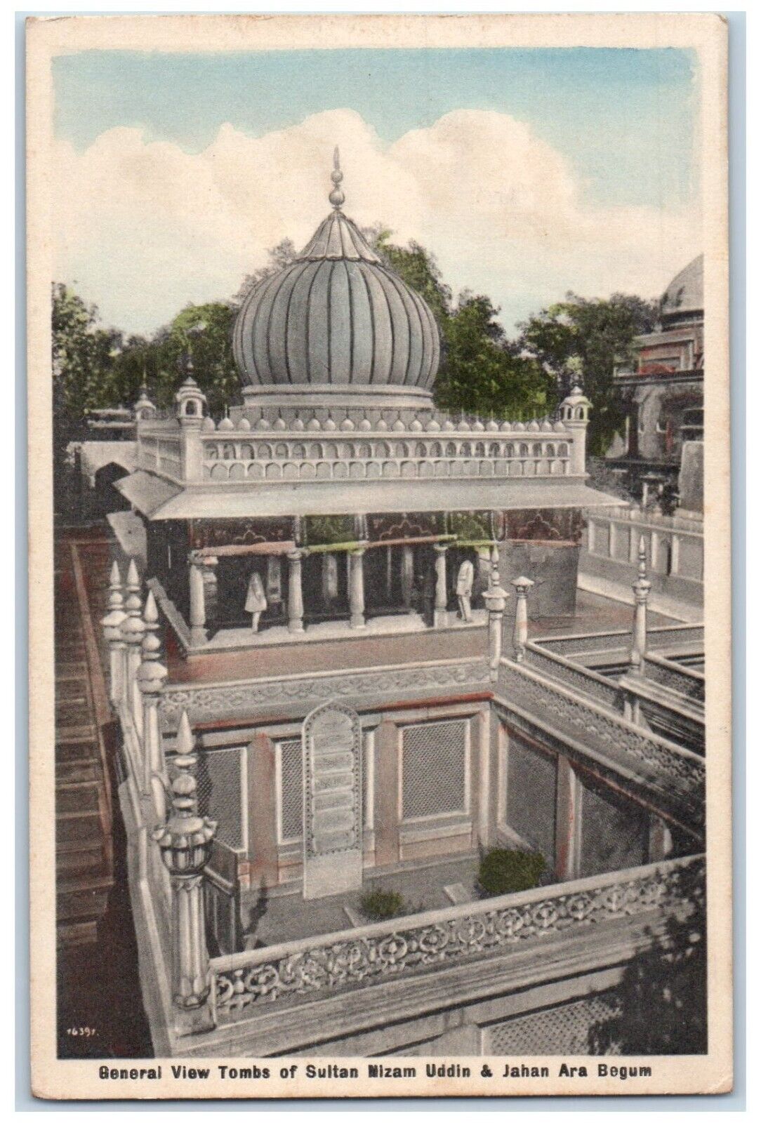 c1910's General View Tombs Of Sultan Nizam Uddin & Jahan Ara Begum Postcard