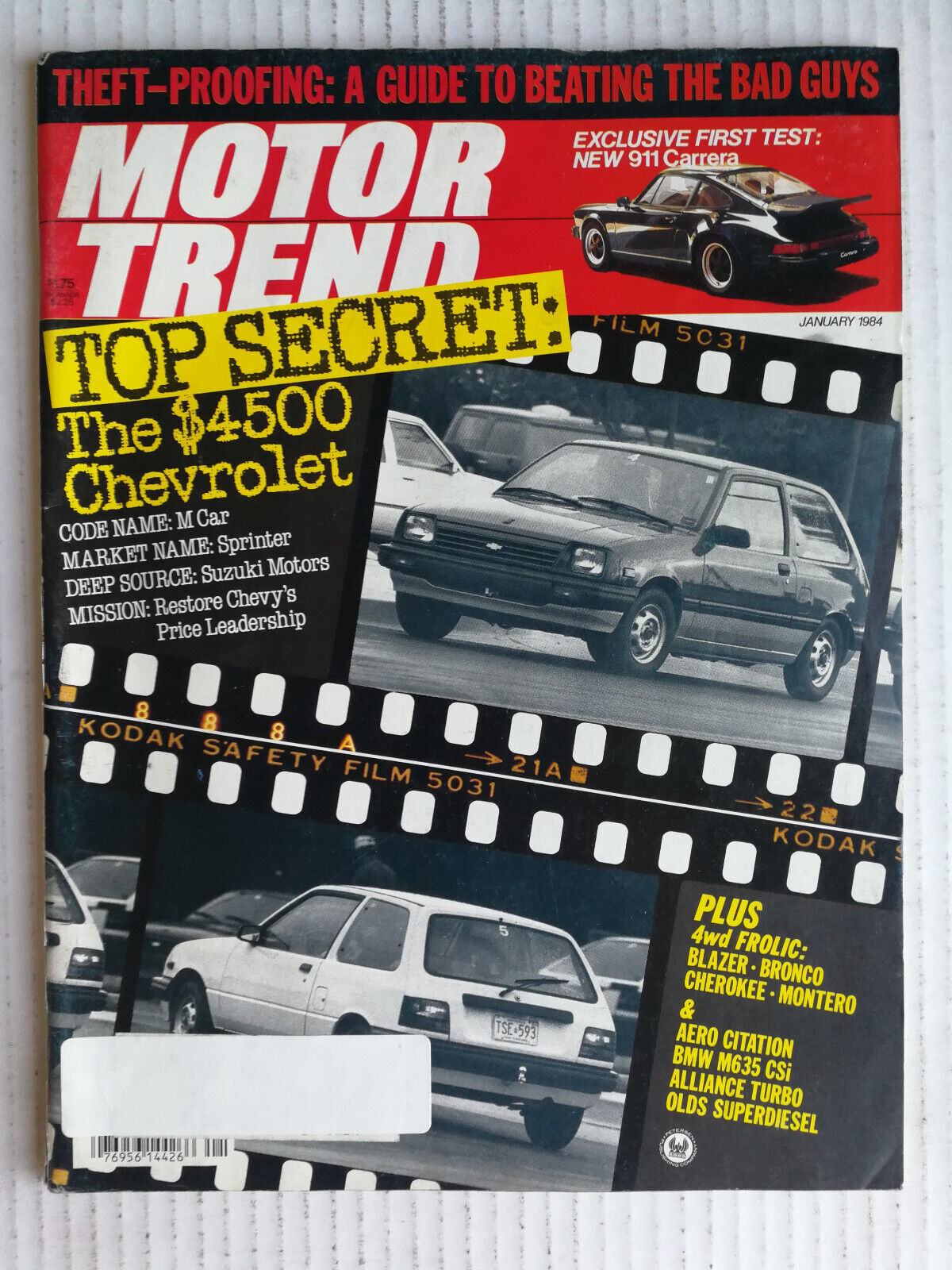 Motor Trend Magazine 1984 - The Complete Year - All 12 Issues