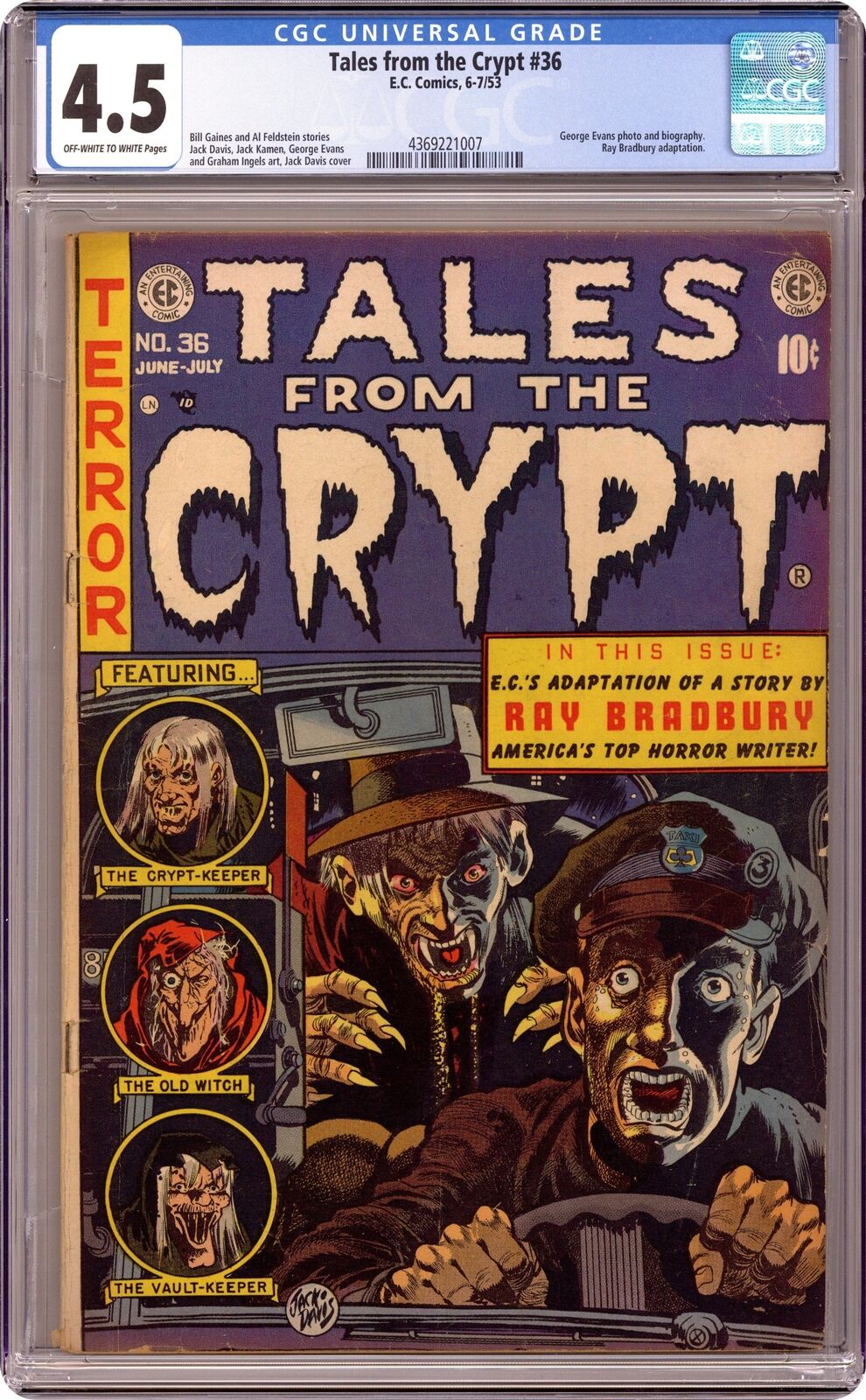 Tales from the Crypt #36 CGC 4.5 1953 4369221007
