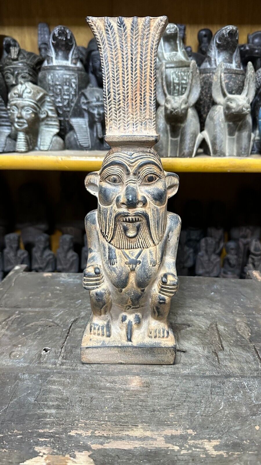 Rare Ancient Egyptian Antiquities Egyptian statue of Bes god of fun in Egypt BC