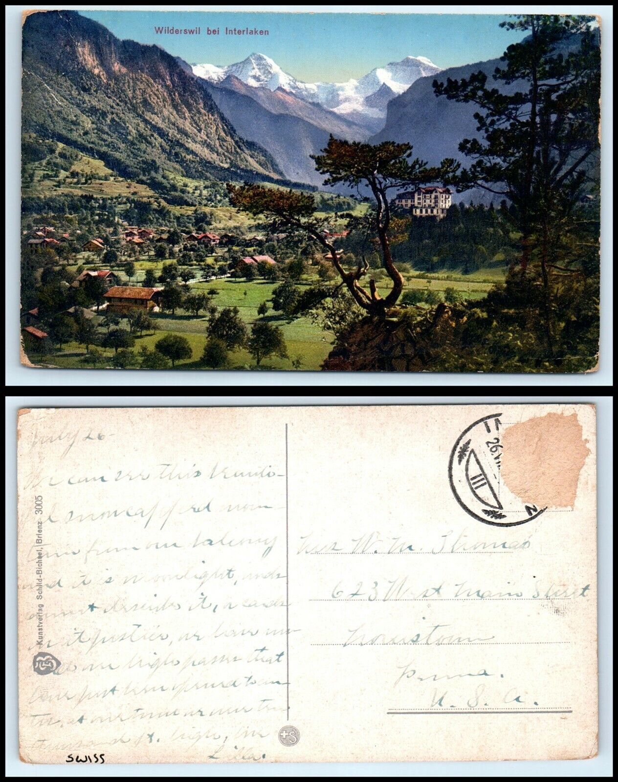 SWITZERLAND Postcard - Wilderswil bei Interlaken FZ17