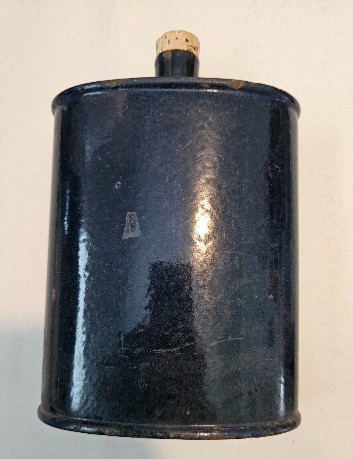 WWI/WWII Original British Commonwealth Canada Water Bottle Canteen Blue Enamel