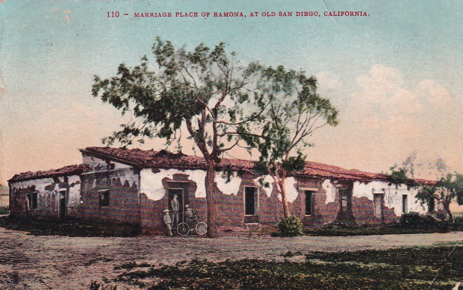 Marriage Place of Ramona Old San Diego California CA Postcard D34