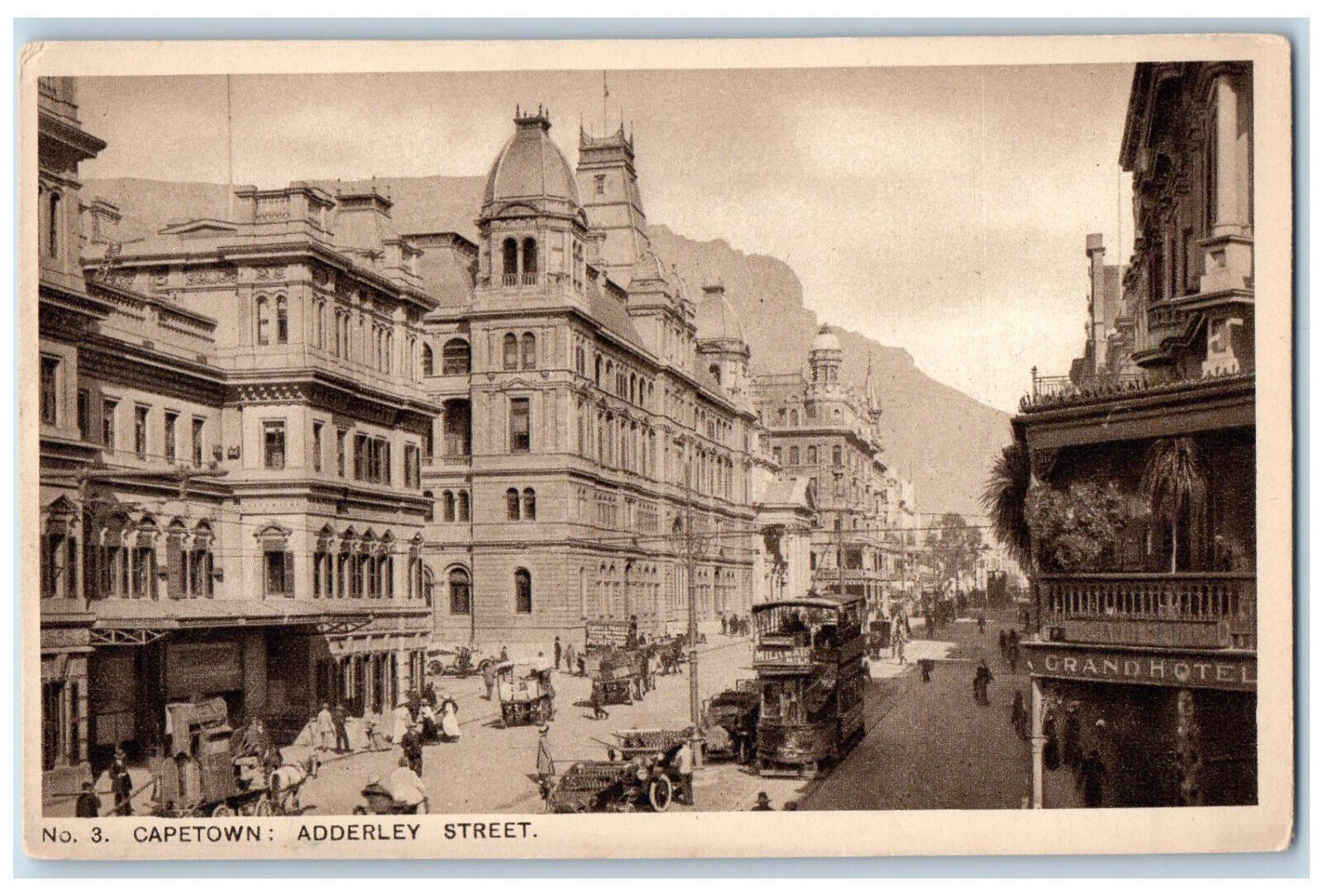 c1920's Building View No.3 Capetown Adderley Street South Africa Postcard