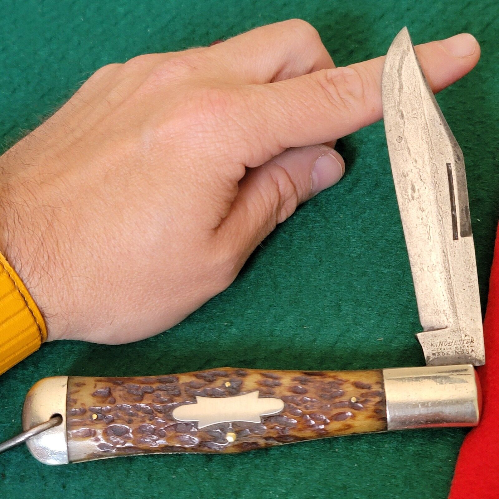 Old Vintage Antique Winchester Trademark 1920 Coke Folding Hunter Pocket Knife