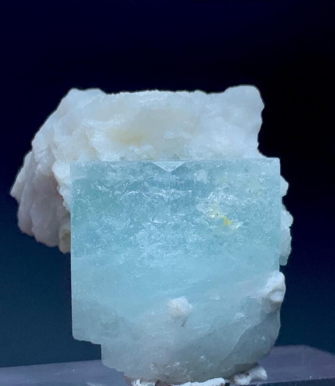 220 Ct  Aquamarine Crystal  Combine With Feldspar From Afghanistan