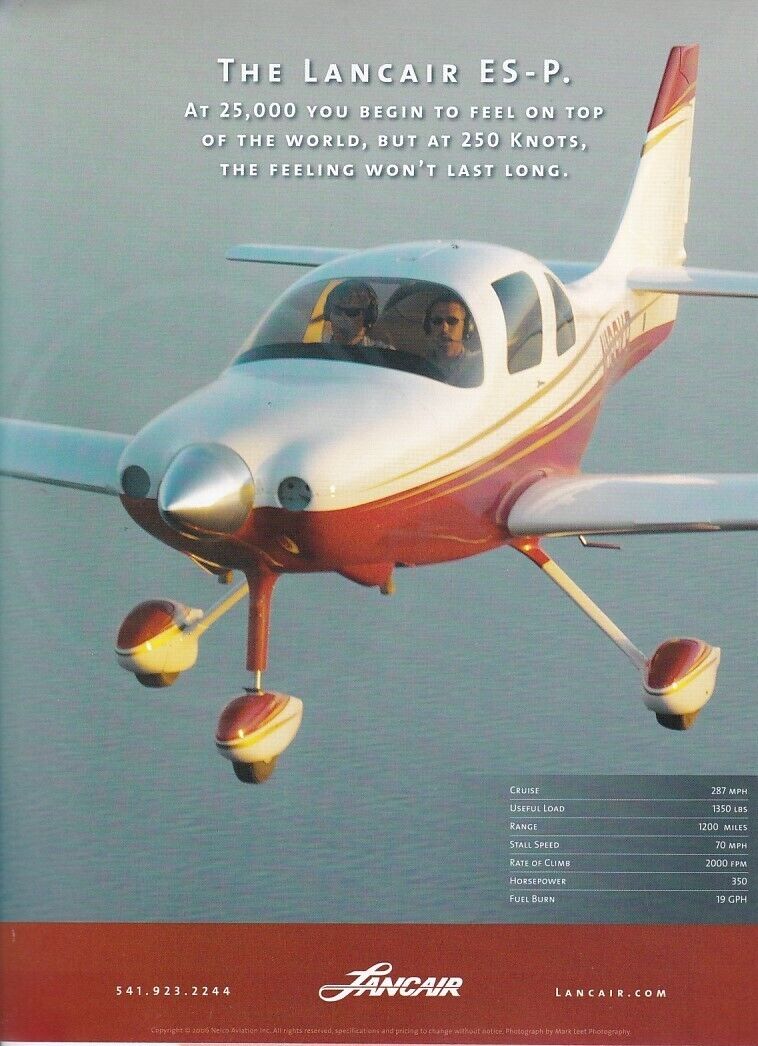 2007 Lancair ES-P Aircraft ad 11/4/2022f
