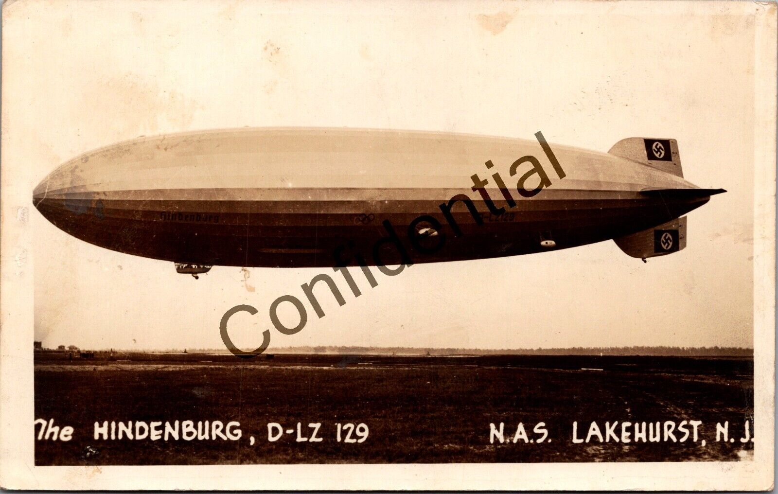 The Hindenburg D-LZ 129 Zeppelin Airship Dirigible Blimp Aviation Lakehurst J511