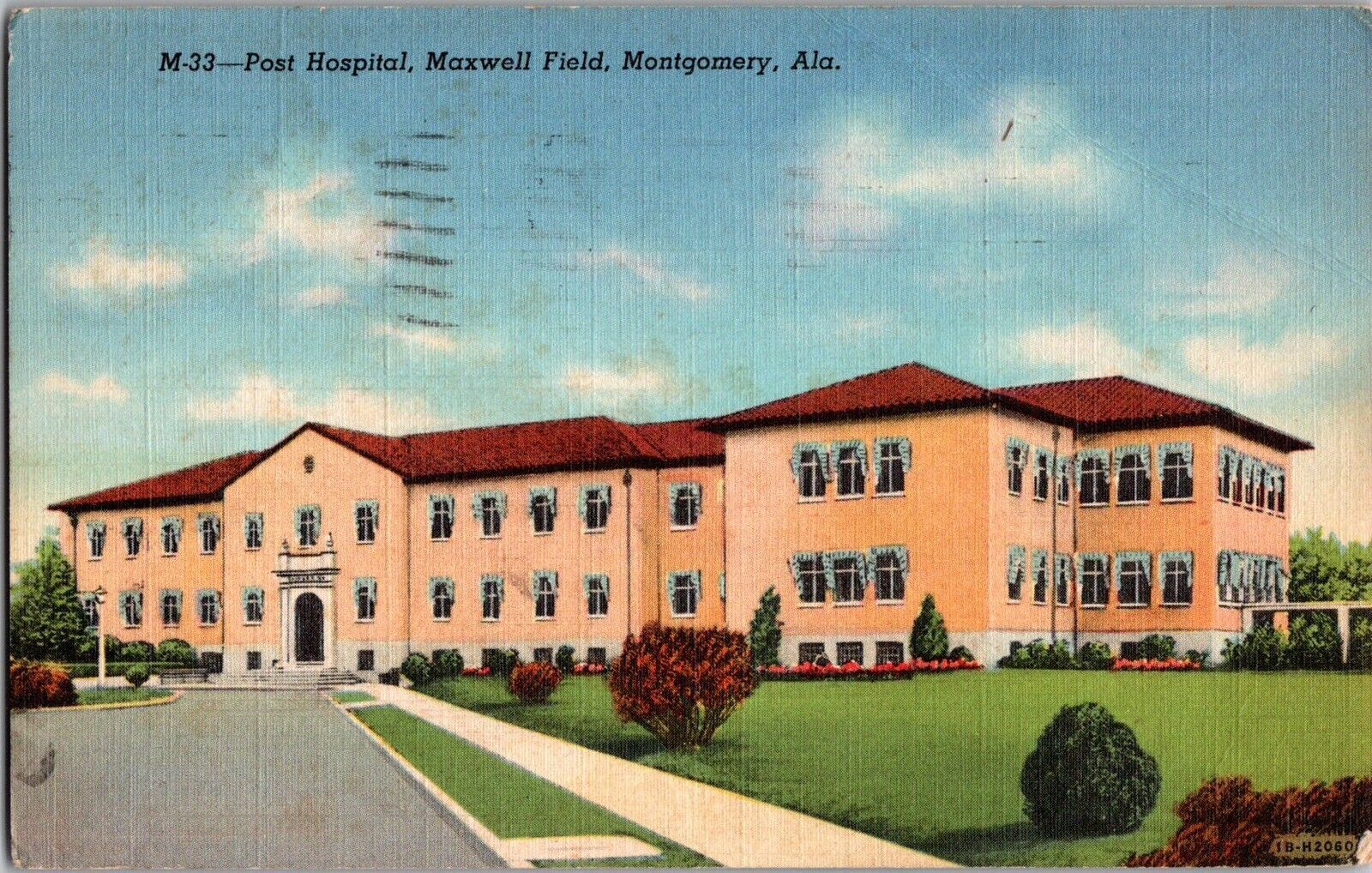 Postcard Post Hospital Maxwell Field, Montgomery,  Alabama (1224)
