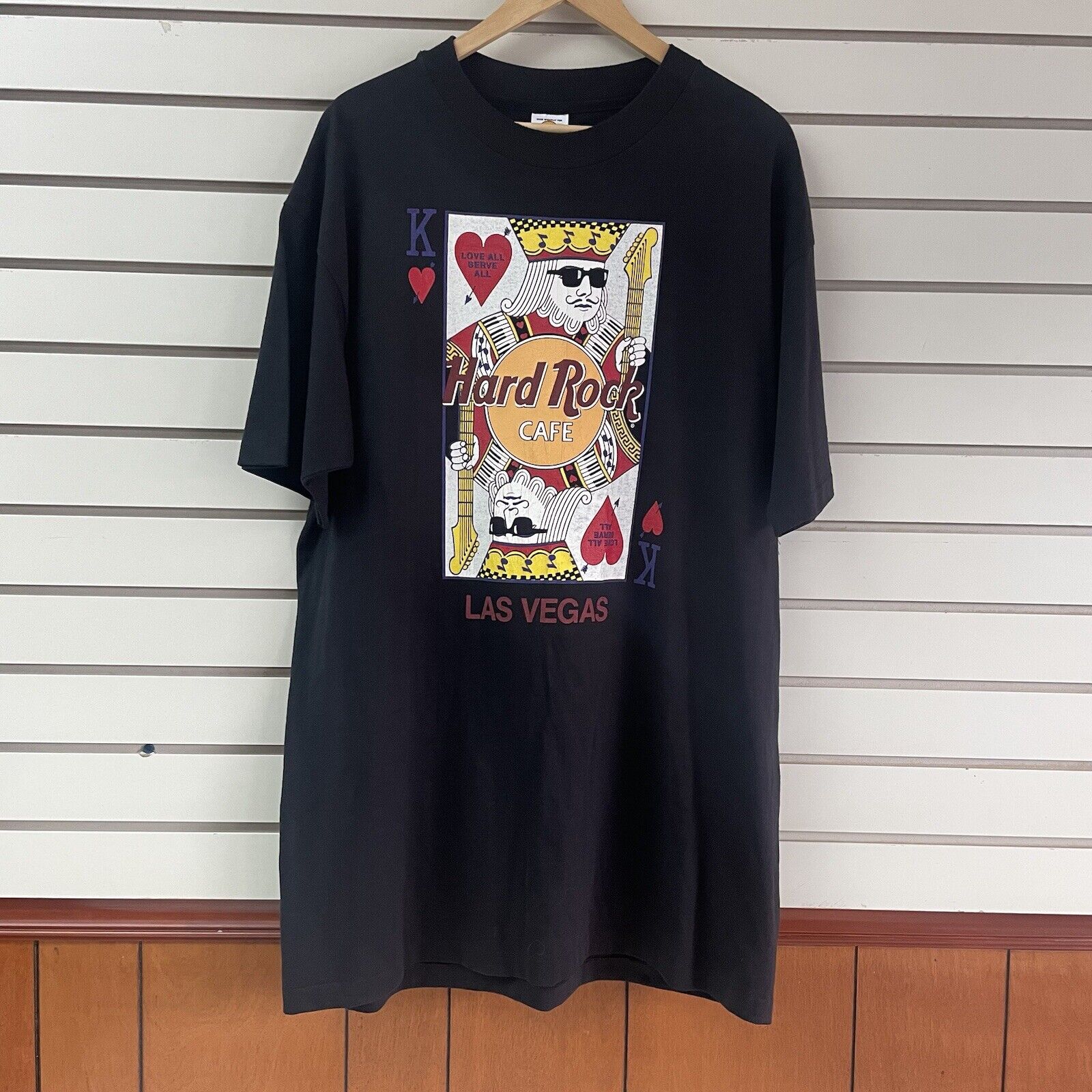 Vintage Hard Rock Cafe Las Vegas NV T-Shirt Adult XL King of Hearts -Rare