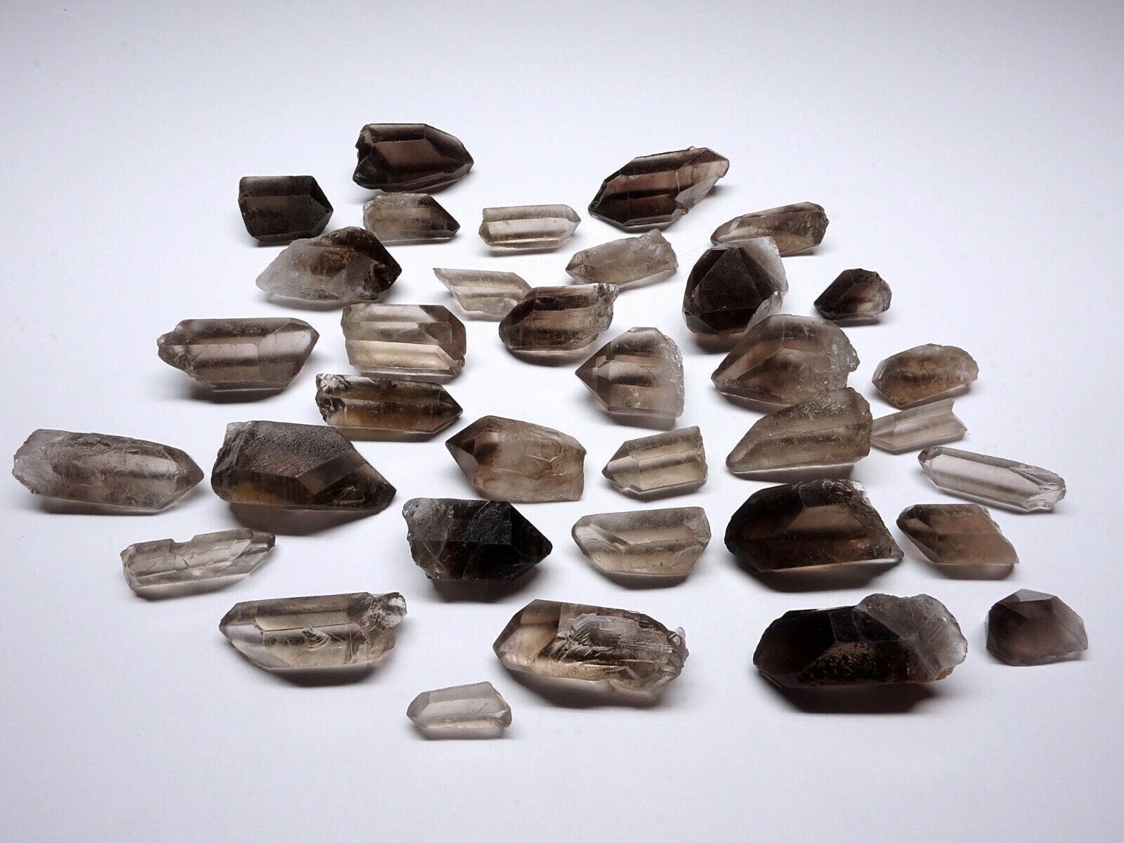 Smoky Quartz Points Collection 1/4 LB Natural Clear Brown Crystals Brazil