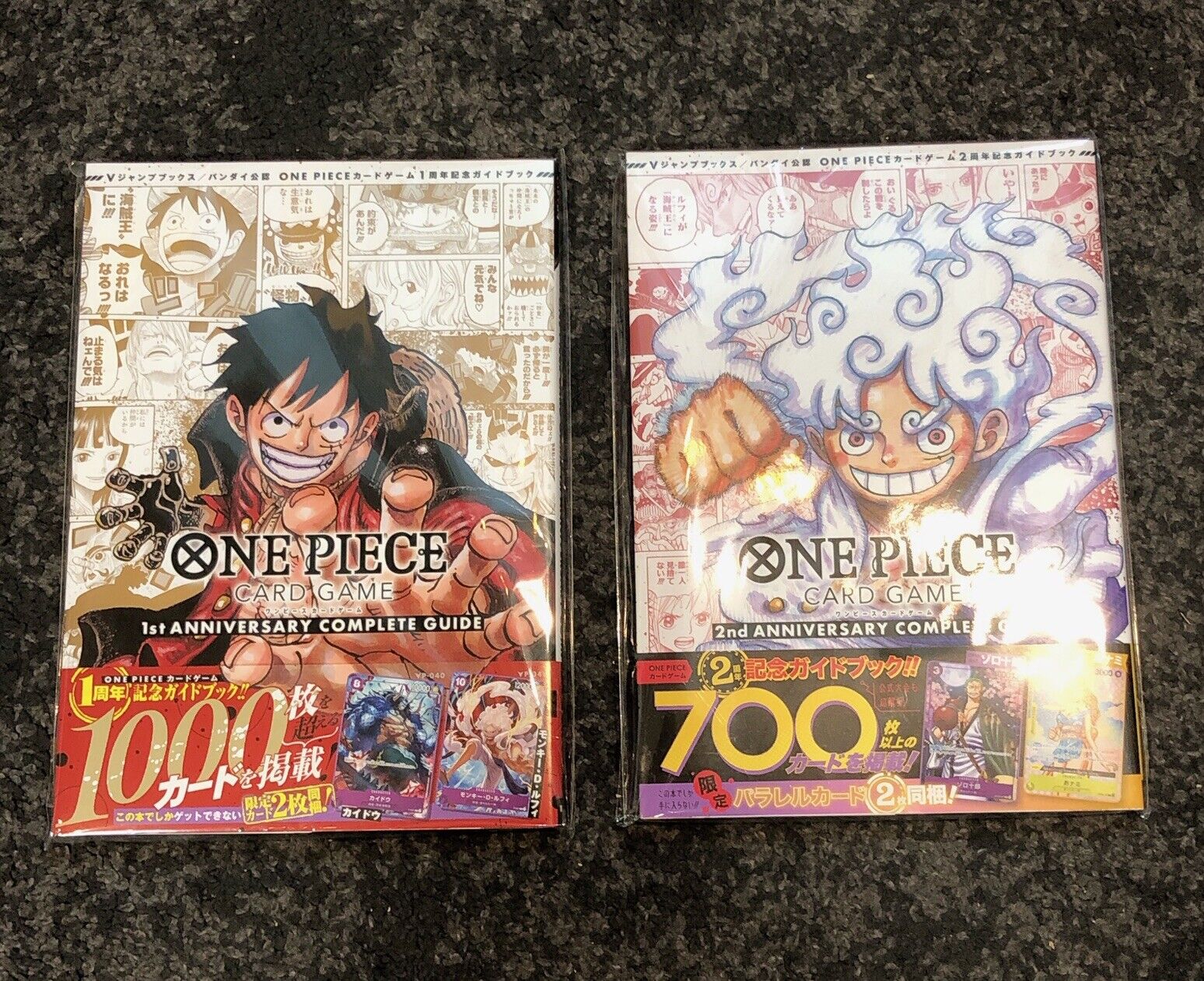 ONE PIECE CARD GAME 1st 2nd ANNIVERSARY COMPLETE GUIDE Book Set w/ Promo Cards
