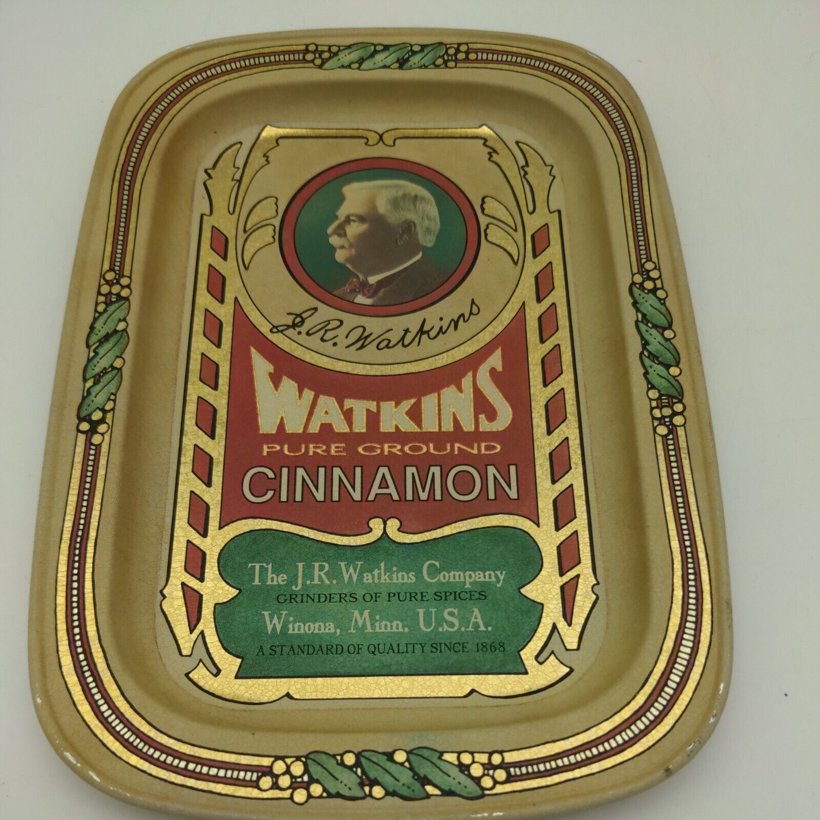 Watkins Pure Ground Cinnamon Heritage Tin Tray 125th Anniversary