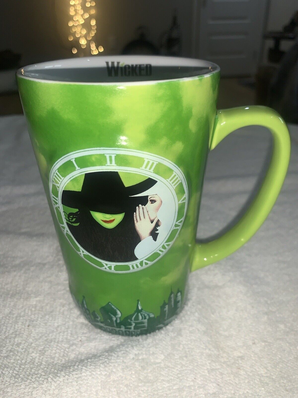 2018 WICKED The Broadway Musical One Short Day Embossed 16 oz Coffee Mug Cup