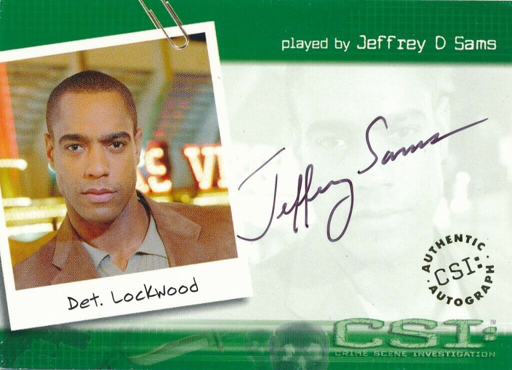 2003 STRICTLY INK CSI SERIES 1 AUTOGRAPH CARD JEFFREY D SAMS #CSI-A12