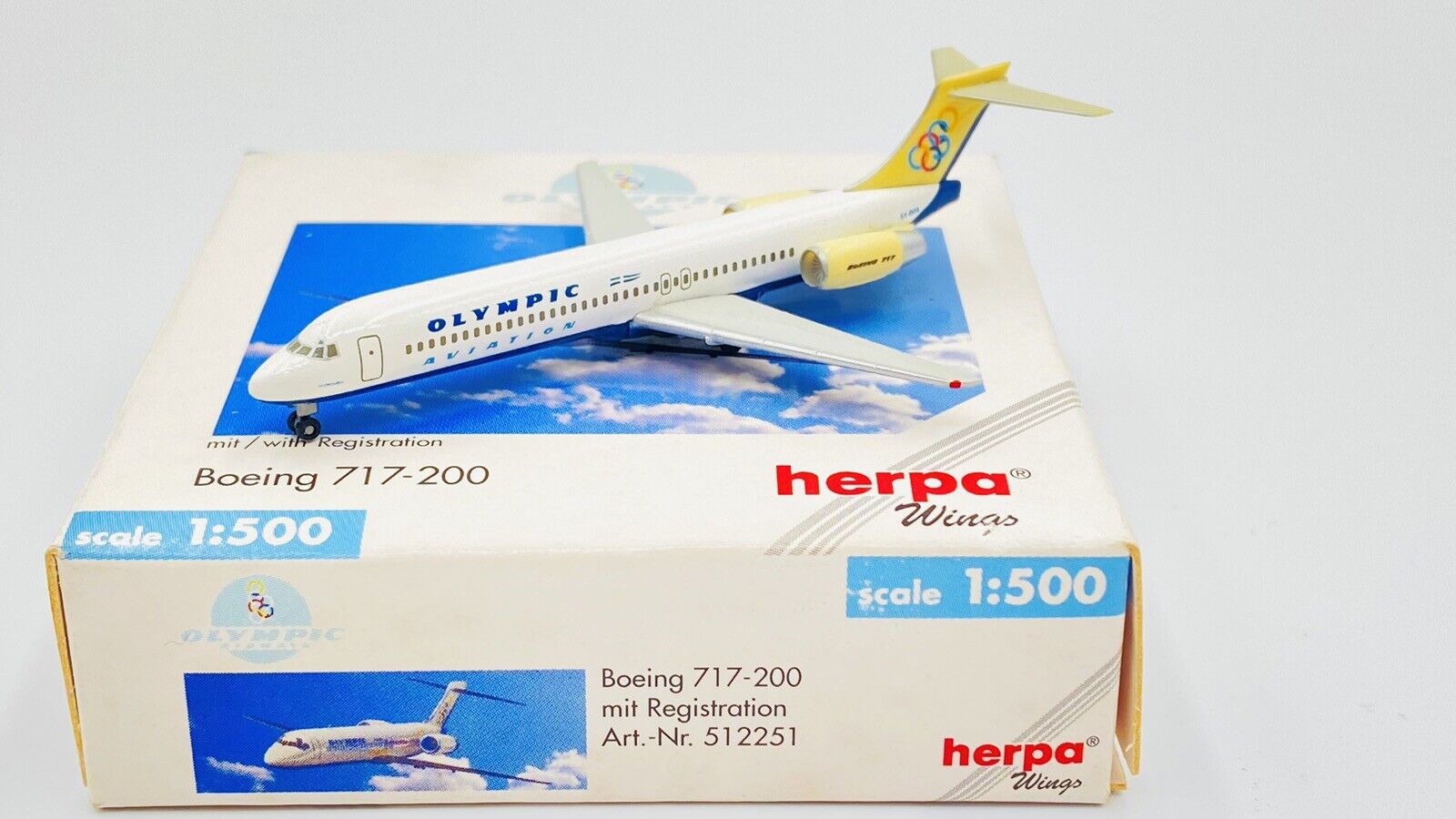 HERPA WINGS (512251) 1:500 OLYMPIC AVIATION BOEING 717-200 BOXED 