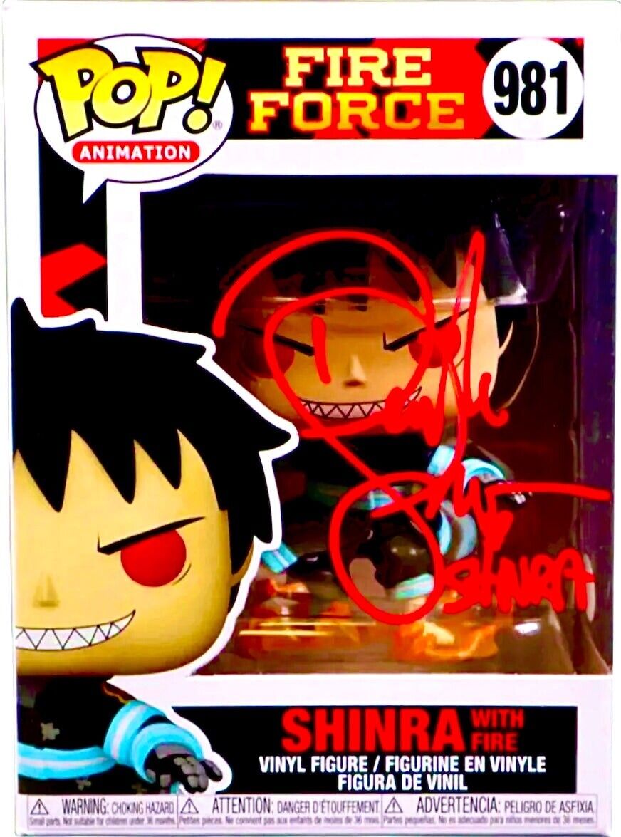 Signed Funko Pop Animation Fire Force #981 Shinra Derick Snow Autographed JSA ✅