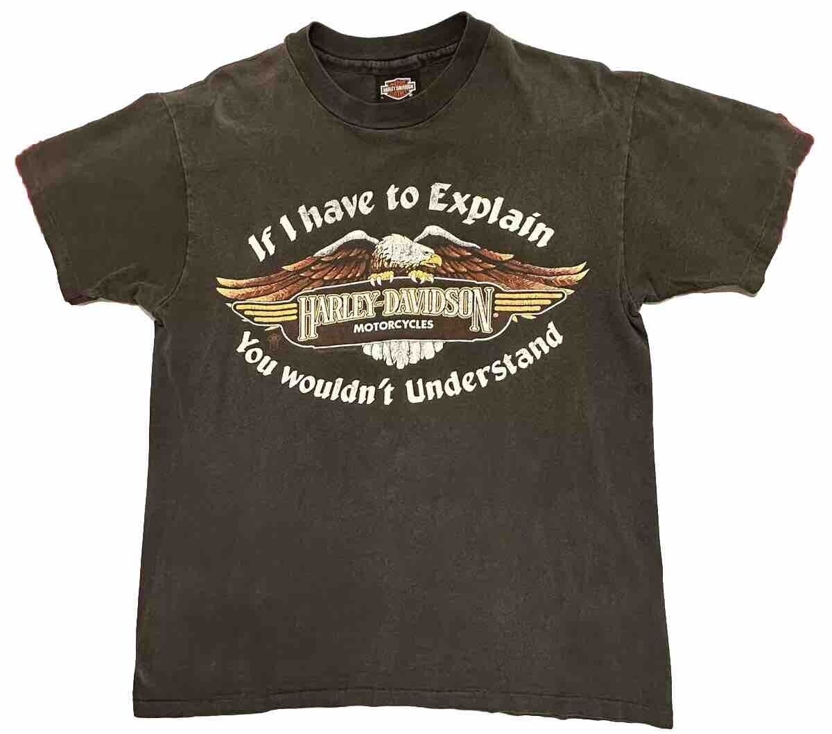 Vintage 1983 Harley Davidson Single Stitch “If I Have To Explain” Tampa T-Shirt