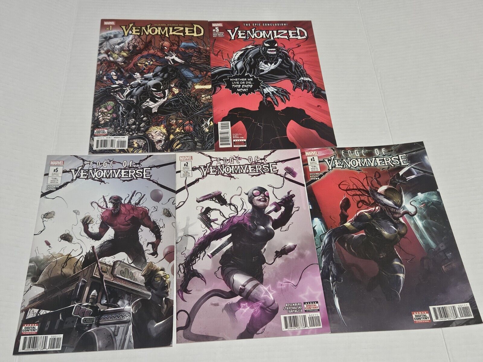 Lot of *5* Venom Comics. Venomized Venomverse. 