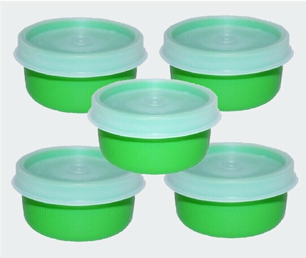 Tupperware SMIDGETS Green w/Sheer Seals ~ Mini 1 oz Containers ~ 25 for $20