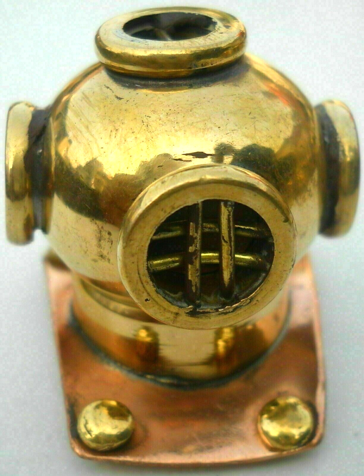LOT OF 100 Piece Copper Brass Mini Divers Helmet With Key Chain Diving Helmet