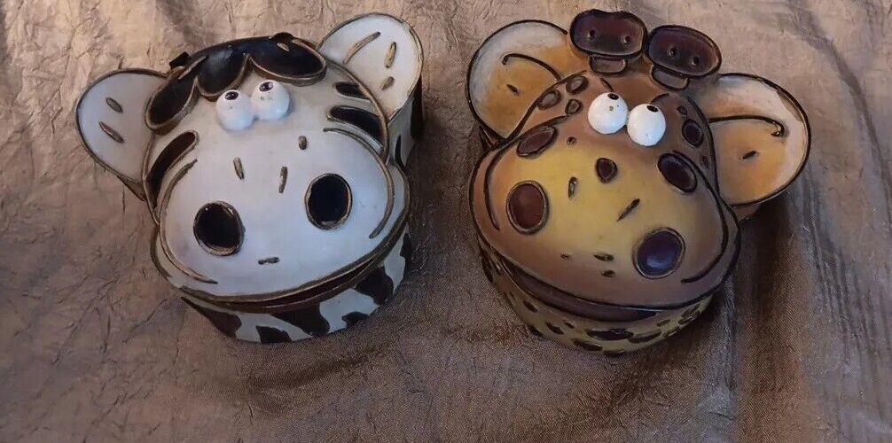 Zebra and Giraffe Face Trinket box Heavy Resin Home Decor Buy 1 For $13