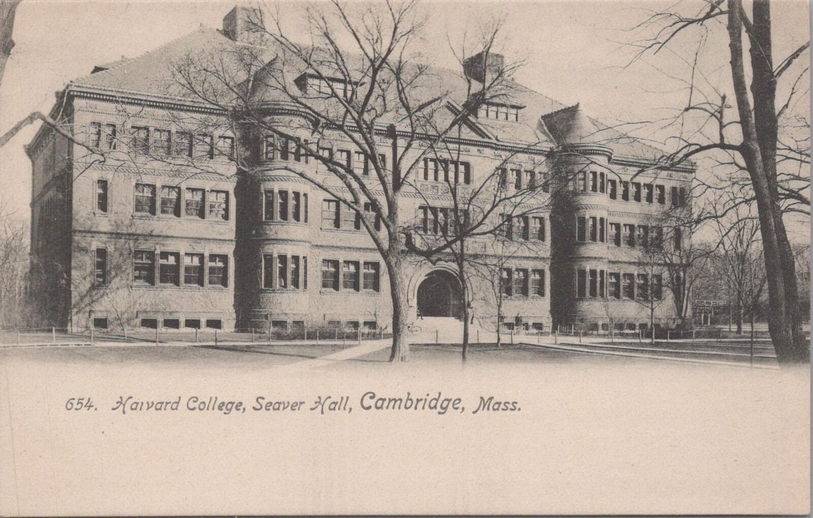 Postcard Harvard College Seaver Hall Cambridge MA 