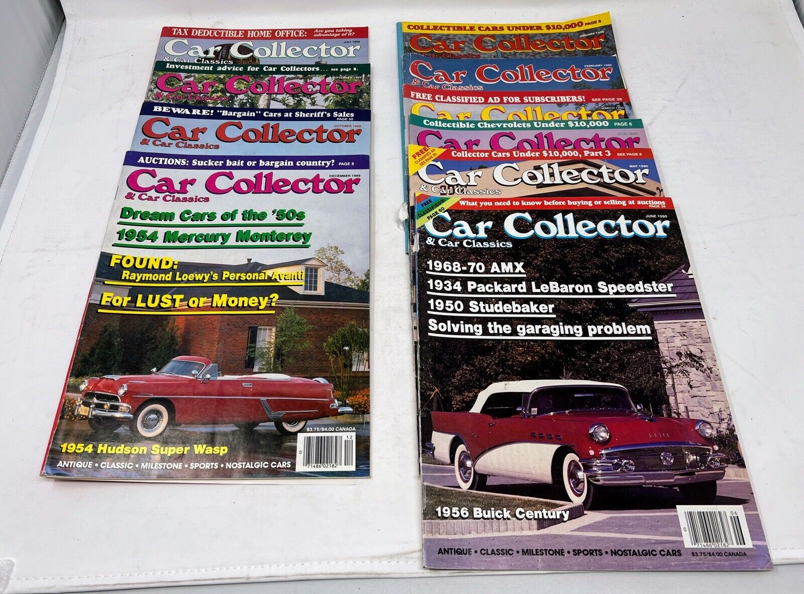Lot of 10 Vintage Car Collector & Car Classics- 1989 1990 Car Restoration