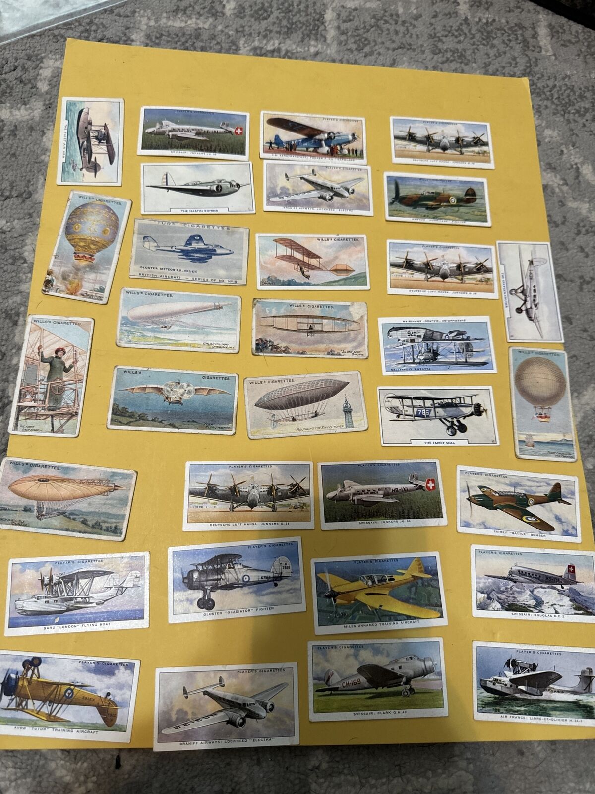 10 x Aviation/plane/aircraft Cigarette/tobacco Cards Random Lot 1920’s-30’s