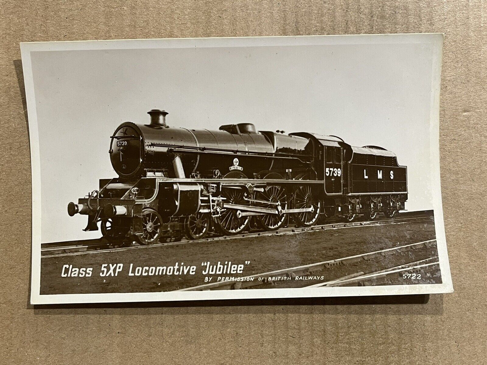 Postcard RPPC British Railways Railroad Class 5XP Locomotive Train Jubilee