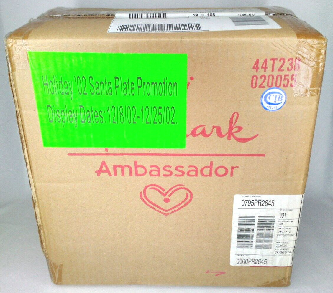 Christmas Hallmark Ambassador Santa Plate 2002 Promotion Set of 5 Unopened Box