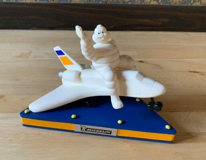 Rare Michelin Man BIBENDUM Airplane Space Shuttle Figure Tire vintage item Used
