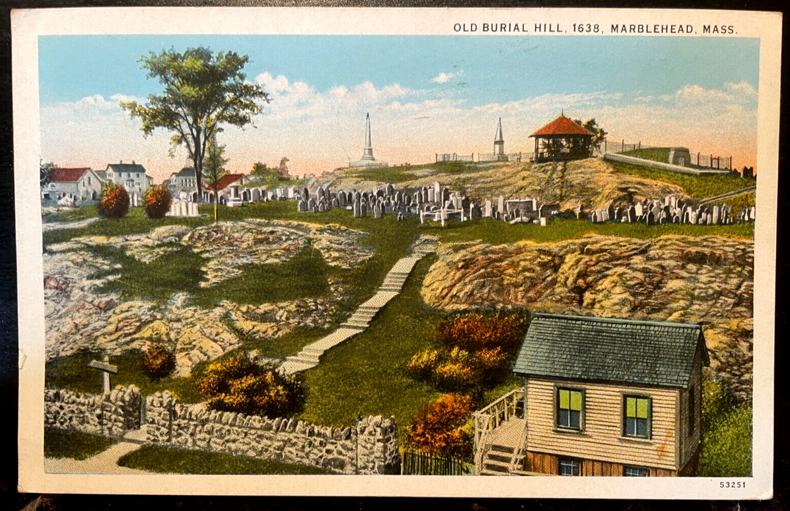 Vintage Postcard 1948 Old Burial Hill, Marblehead, Massachusetts (MA)