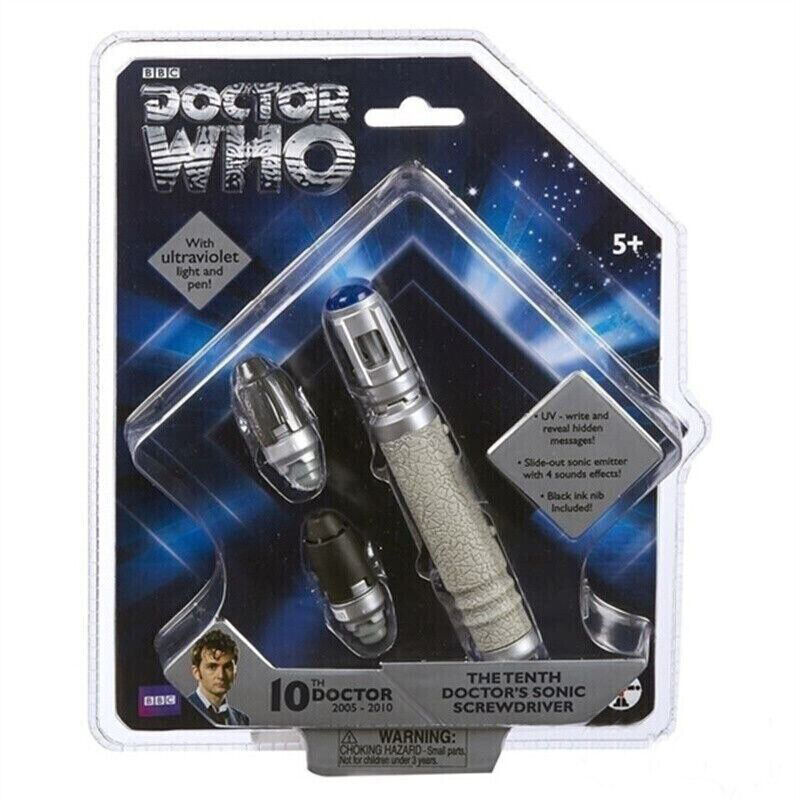 DOCTOR WHO 10th Doctor Sonic Screwdriver Ultraviolet Light & Pen Tool Toy