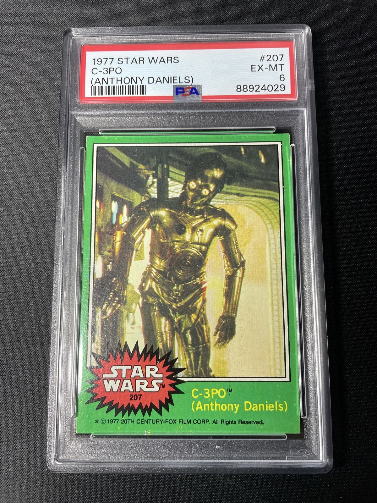 1977 Topps Star Wars #207 Corrected C-3PO PSA 6 Anthony Daniels