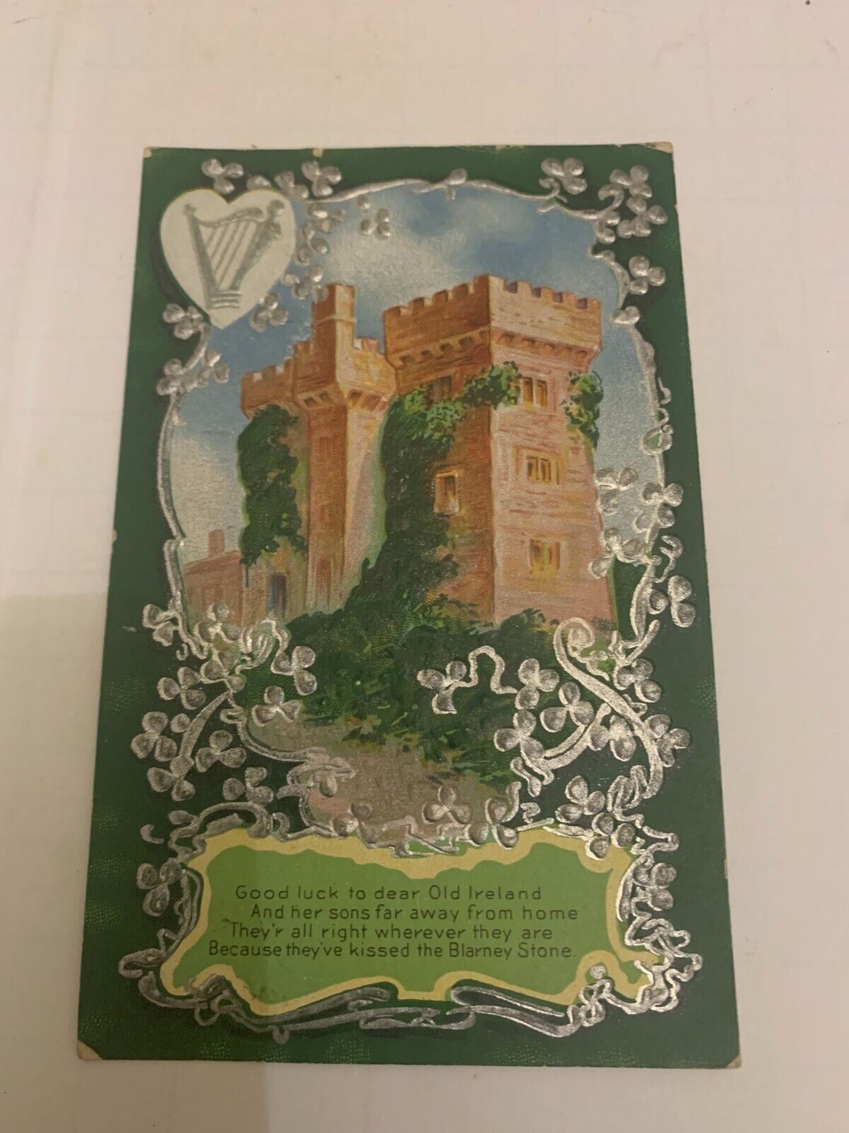 1910 Ireland Castle Embossed Souvenir Postcard
