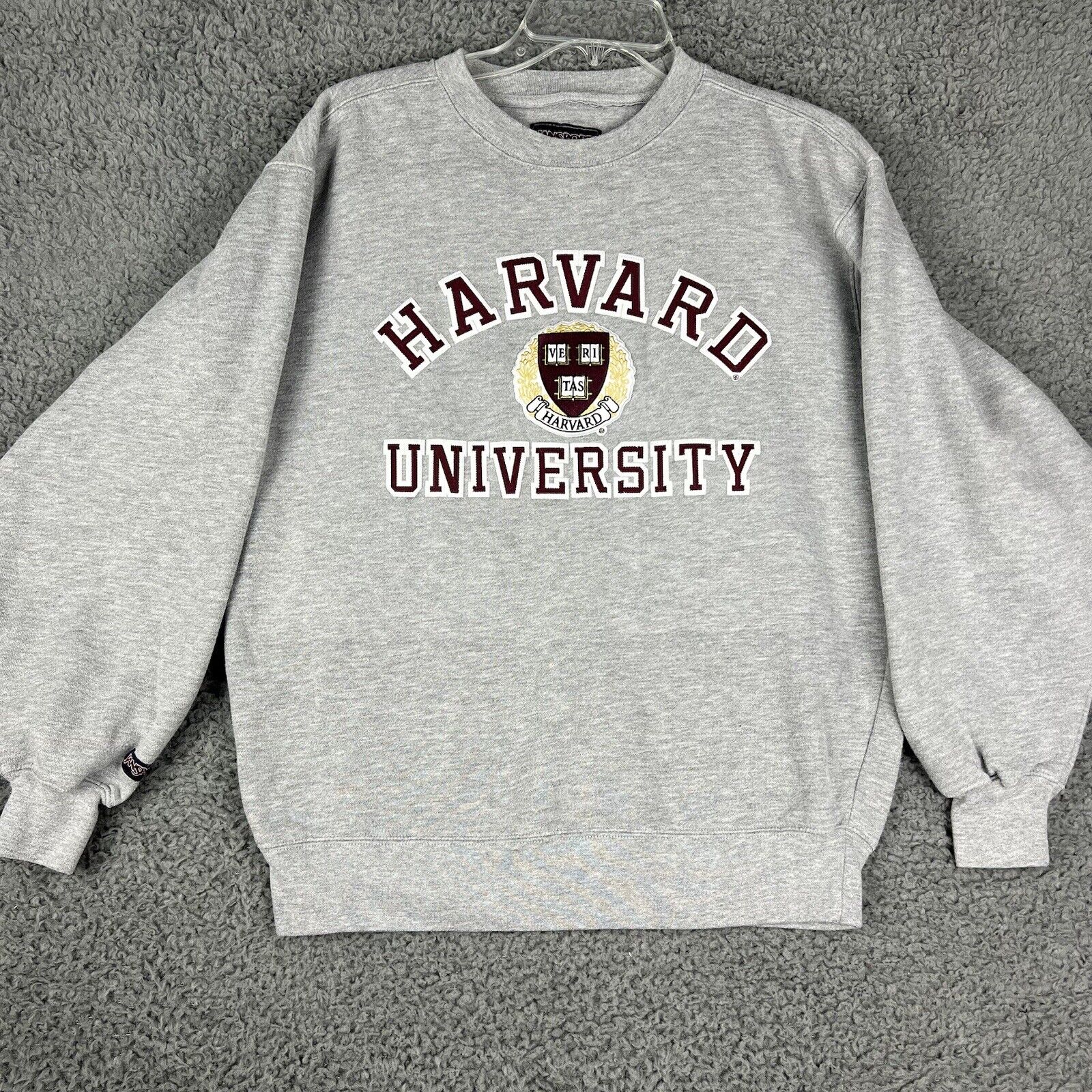 Vintage Jansport Harvard University Sweatshirt Unisex Medium Crewneck Gray 90s