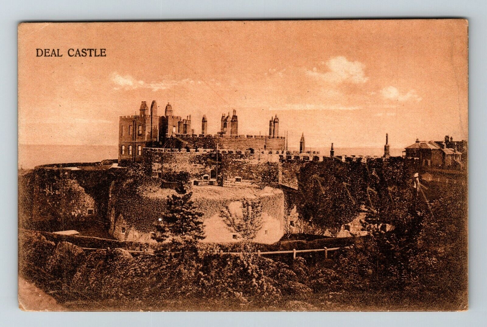 Deal Castle In Deal England Vintage Souvenir Postcard