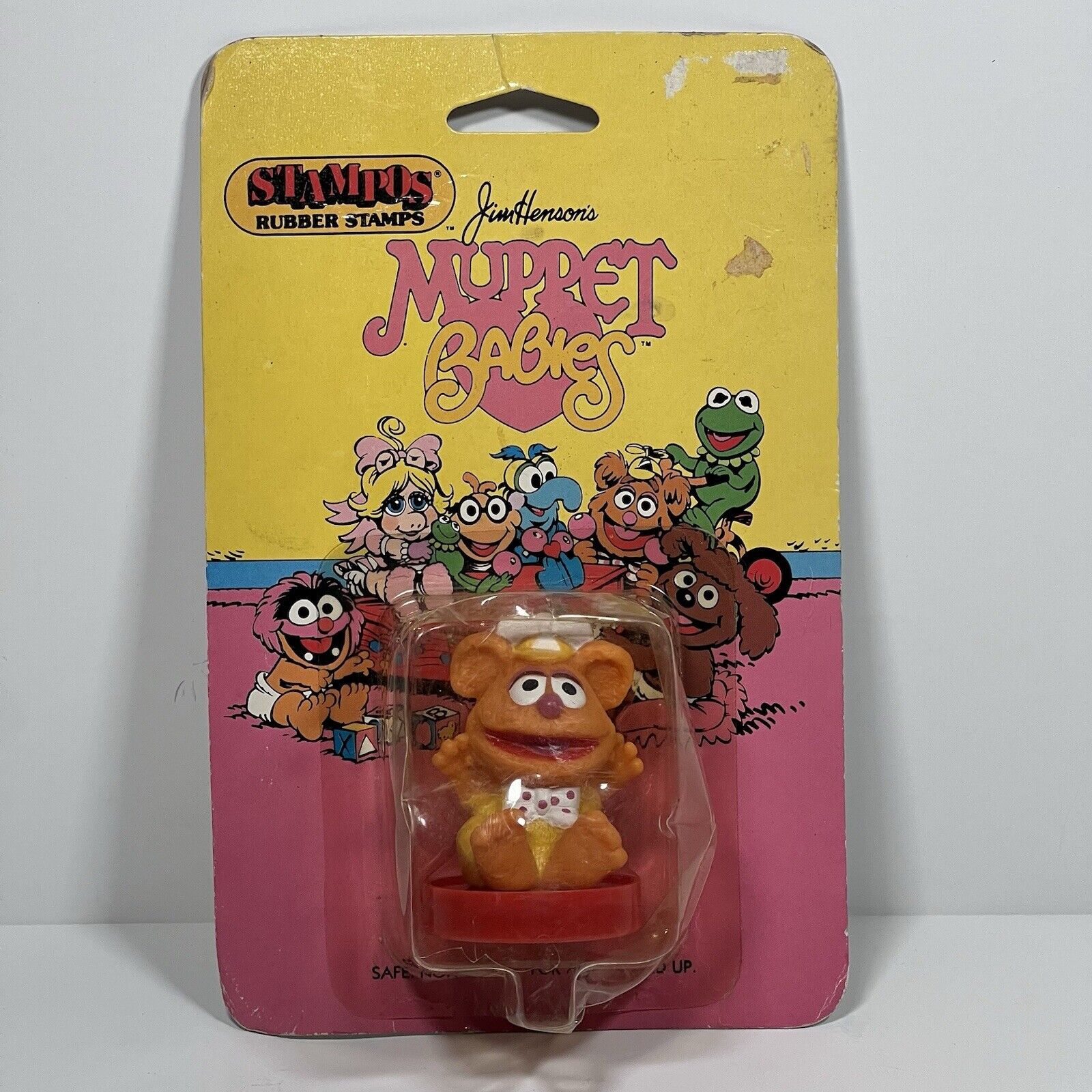 Muppet Babies Baby Fozzie Bear Stampos Rubber Stamp 1984
