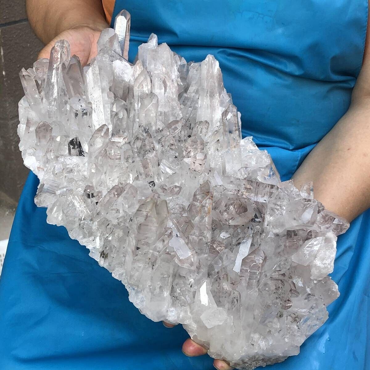 6040g HUGE Clear White Quartz Crystal Cluster Rough Specimen Healing Stone 170