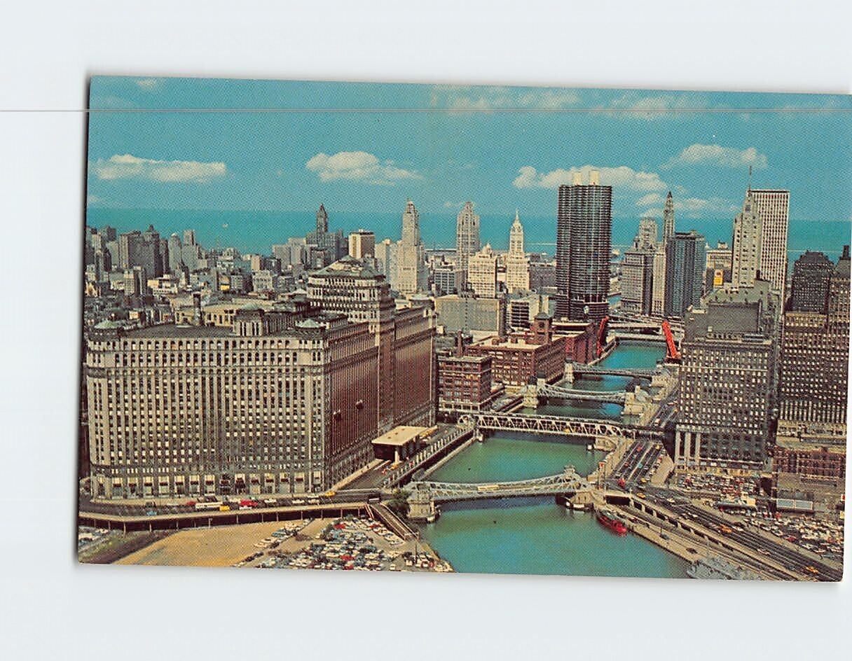 Postcard Chicago River Chicago Illinois USA