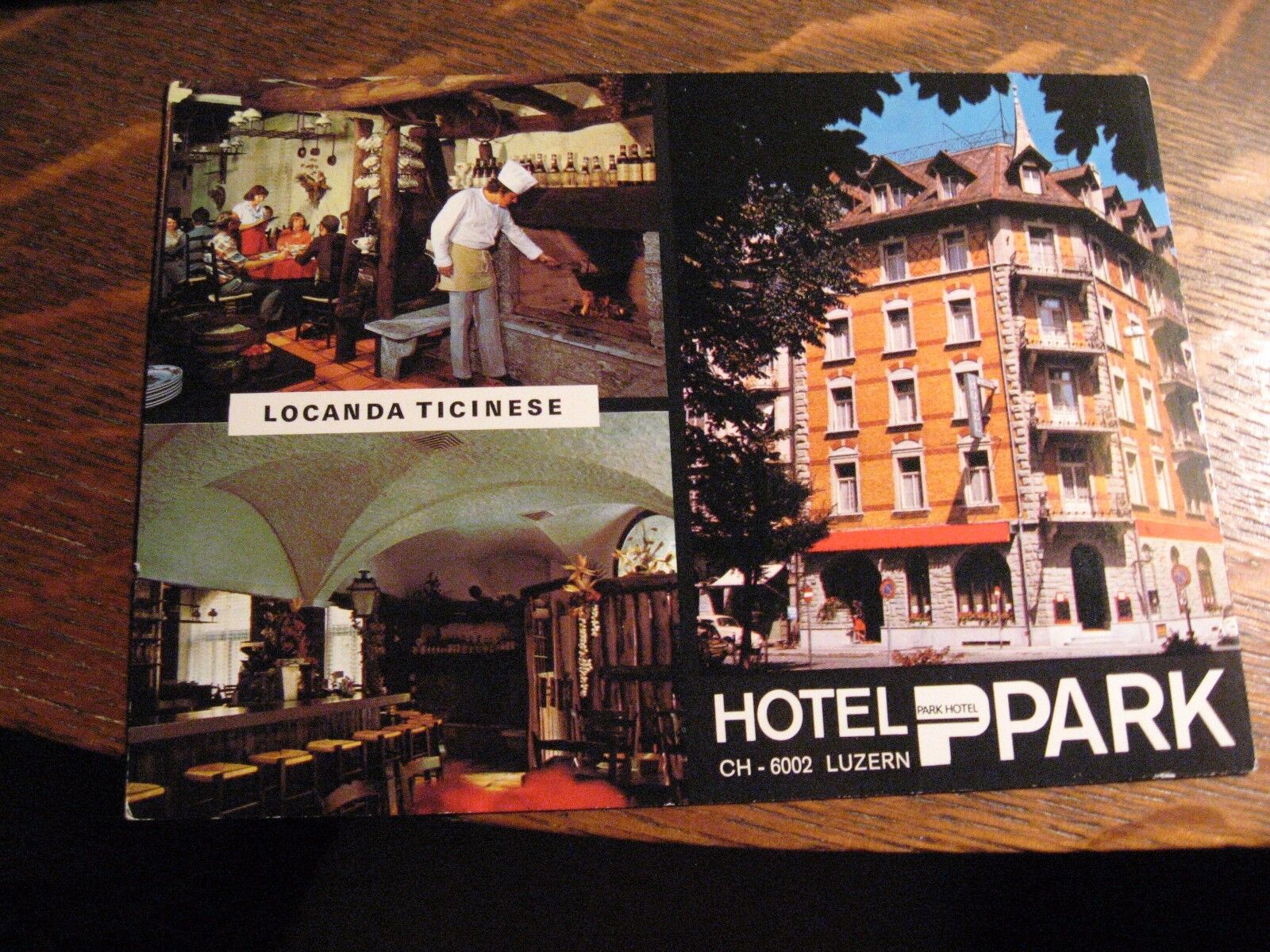 Locanda Ticinese Postcard - Vintage 1970\'s Hotel Park Zurich Luzern Switzerland